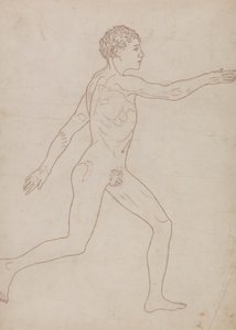 Menneskeskikkelse, sett fra siden (oversiktsstudie i motsatt av tabell VIII) av George Stubbs