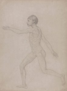 Menneskelig figur, sidevisning (foreløpig utkast til den endelige studien for tabell VIII) av George Stubbs