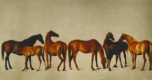 Hopper og føll (olje på lerret) av George Stubbs
