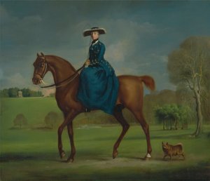 Grevinnen av Coningsby i kostymet til Charlton-jakten av George Stubbs