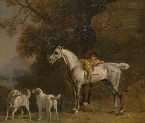 Studier for eller etter "Den tredje hertugen av Richmond med Charleton-jakten" av George Stubbs