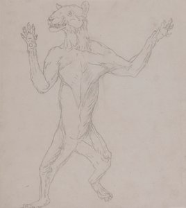 Tigerkropp, stående i menneskelig holdning av George Stubbs