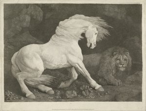 The Horse and the Lion, 1770 (mezzotint)