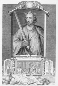 Edward I (1239-1307) Konge av England fra 1272, etter restene av en statue, gravert av kunstneren (gravering) av George Vertue
