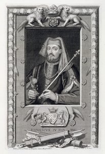 Henry IV (1367-1413) Konge av England fra 1399, etter et maleri i Hampton Court, gravert av kunstneren av George Vertue