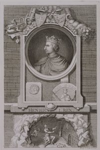 Henry I (1068-1135) Konge av England fra 1100, gravert av kunstneren av George Vertue