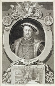 Henry VIII (1491-1547), etter et maleri i Royal Gallery i Kensington av George Vertue