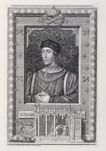 Henry VI (1421-71) konge av England 1421-66 og 1470-71, etter et portrett i Kensington Palace, gravert av kunstneren av George Vertue
