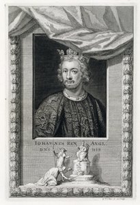 John (1167-1216) Konge av England fra 1199, gravert av kunstneren (gravering) av George Vertue