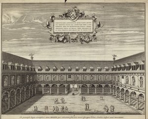 Quadrangle på innsiden av Royal Exchange av George Vertue