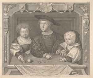 Tre barn av Henry VII og Elizabeth hans dronning, prins Arthur, prins Henry og prinsesse Margaret