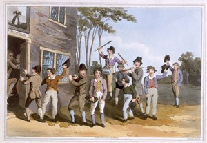 Riding the Stang, gravert av Robert Havell den eldste, utgitt 1814 av Robinson and Son, Leeds av George Walker