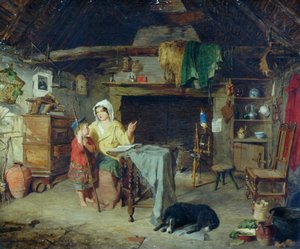 Ettrick. Shepherd Boy Mottok sine første inntrykk fra sin mor, 1858 av George Washington Brownlow