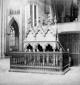 Monument til Walter de Grey, York Minster, York, North Yorkshire, tidlig på 1900-tallet.