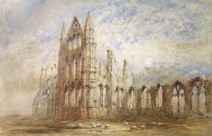 Whitby Abbey (wc på papir)