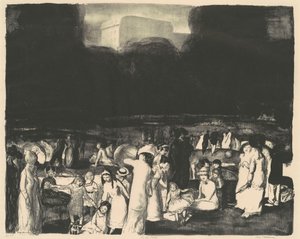 In the Park, Dark, 1916. av George Wesley Bellows