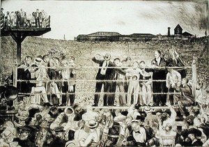 Vi introduserer Georges Carpentier (1894-1975): Dempsey-Carpentier-kampen av George Wesley Bellows