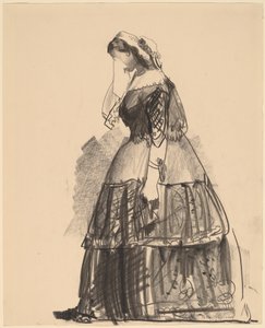 Lady of 1860 - Skuespillerinnen, 1922. av George Wesley Bellows