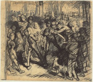 Street Fight [recto], 1907. av George Wesley Bellows