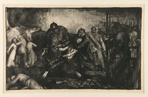 The Enemy Arrive, eller The Germans Arrive, fra War Series av George Wesley Bellows