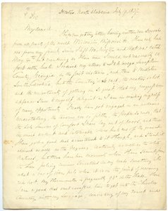 Ufullstendig brev [av G.W. Featherstonhaugh], Decatur, NC, til oberst Abert [John James Abert], 19. juli 1837 av George William Featherstonhaugh