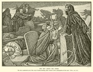 Mennene blant gravene (gravering) av George Woolliscroft Rhead
