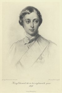 Prinsen av Wales, den fremtidige kong Edward VII, i sitt attende år, 1858 av George after Richmond