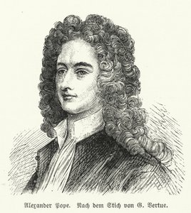 Alexander Pope , engelsk poet av George after Vertue