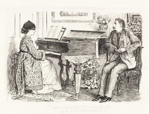 "--Og tåke eller glimt, jeg ville seilt med ham, hvis han ville seile med meg--" av George du Maurier