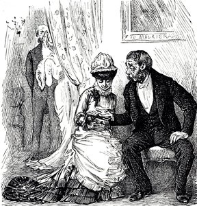 En tegneserie som kommenterer populariteten til palmistry blant de velstående. Illustrert George du Maurier (1834-1896), en fransk-britisk tegneserieskaper og forfatter av George du Maurier