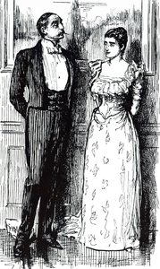 En tegneserie med tittelen 'Psychical Society'. Illustrert av George du Maurier (1834-1896), en fransk-britisk tegneserieskaper og forfatter av George du Maurier