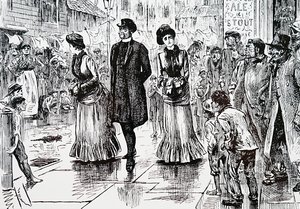 En inspeksjon av de lavere ordrene. Av George du Maurier (1834-1896), en fransk-britisk tegneserieskaper og forfatter av George du Maurier