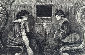 Tegneserie som viser passasjerer på London Underground av George du Maurier
