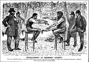 Utvikling av mesmerisk vitenskap, 1883 av George du Maurier