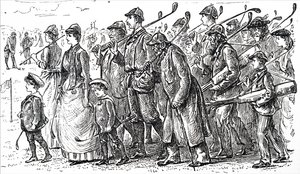 Den økende populariteten til golf. av George du Maurier