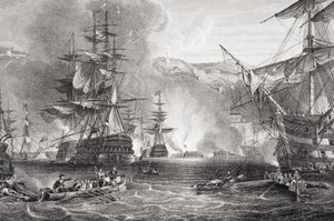 The Bombardment of Algiers, 27. august 1816, fra `Illustrations of English and Scottish History