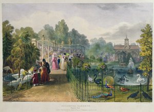 The Aviary at Zoological Gardens, Regents Park, gravert og pub. av kunstneren, trykt av Charles Hullmandel (1789-1850), 1836