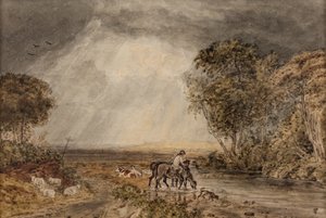 Landskap [The Return Home], dato ukjent (akvarell på papir)