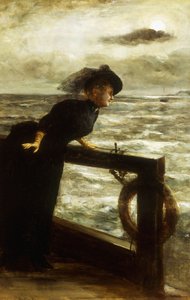 Lady in Black by the Sea, av George van den Bos
