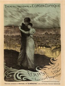 Plakat for Oper Louise av Gustave Charpentier, 1900