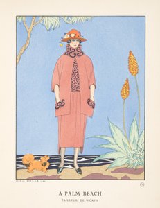 A Palm Beach, fra en samling moteplater av Georges Barbier