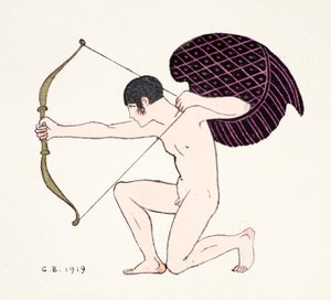 Cupid 1919 (stensiltrykk) av Georges Barbier