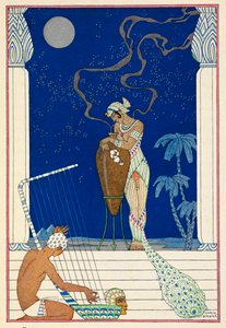 Egypt. En egyptisk personlighet og musiker. av Georges Barbier