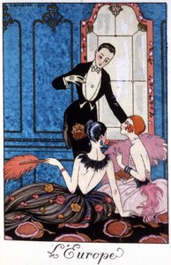 Europa, tidlig på 1900-tallet (illustrasjon) av Georges Barbier