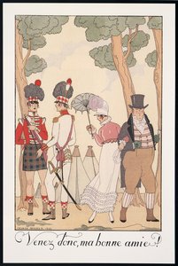 Falbalas and Fanfreluches, Almanakk for 1923, Kom derfor, min gode venn, av George Barbier, trykk av Georges Barbier