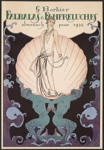 Falbalas et Fanfreluches, Almanakk for 1924, forside, av George Barbier, trykk av Georges Barbier
