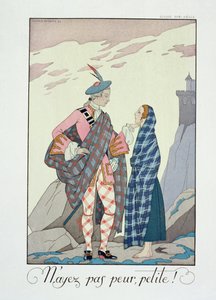 Frykt ikke, lille! 1922 (pochoir-trykk) av Georges Barbier