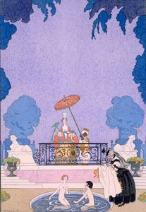 Illustrasjon fra en eventyrbok av Georges Barbier