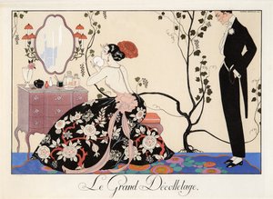 Le Grand Décolletage, gravering av H. Reidel av Georges Barbier