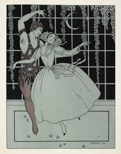 "Le Spectre de la Rose". Bildet har fått navnet sitt fra balletten til Ballets Russes basert på et dikt av Théophile Gautier. Danserne på den originale forestillingen var Vaslav Nijinsky som rosen og Tamara Karsavina som jenta, og kan sees danse av Georges Barbier